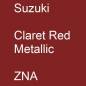 Preview: Suzuki, Claret Red Metallic, ZNA.